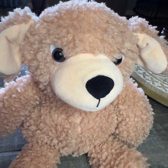 Pink Fuzzy Soft Plush Puppy Manhattan Toy Company 15” Stuffed Animal - Picture 2 of 6